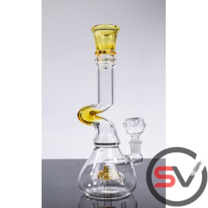 ZIG ZAG GLASS WATER PIPE  10inch